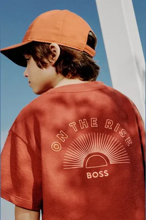 HUGO BOSS Dětské bavlněné tričko barva, J52029