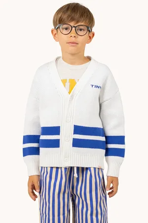 Tiny Cottons Dětský bavlněný kardigan STRIPES CARDIGAN barva, SS25-334