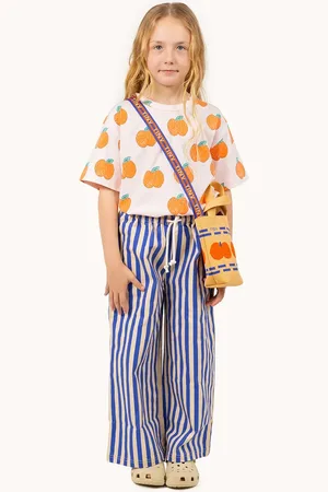 Tiny Cottons Dětské bavlněné kalhoty STRIPES WOVEN PANT barva, vzorované, SS25-229