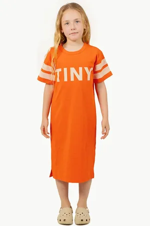 Tiny Cottons Dětské bavlněné šaty STRIPES DRESS barva, mini, SS25-135