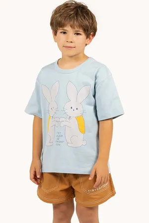 Tiny Cottons Dětské bavlněné tričko BUNNIES GRAPHIC TEE barva, s potiskem, SS25-075