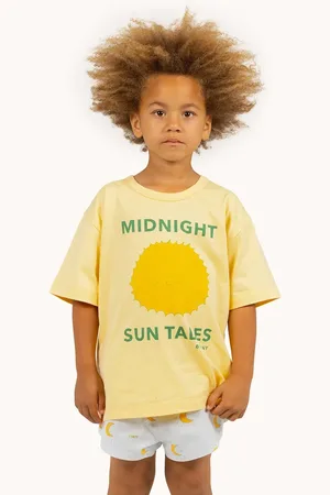 Tiny Cottons Dětské bavlněné tričko SUN TALES GRAPHIC TEE barva, s potiskem, SS25-089