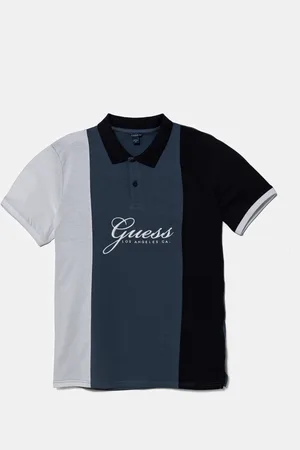Guess Dětská bavlněná polokošile tmavomodrá barva, s aplikací, L5RP04 K8HM4