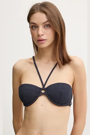 HUGO BOSS Plavková podprsenka tmavomodrá barva, mírně vyztužený košík, 50535278