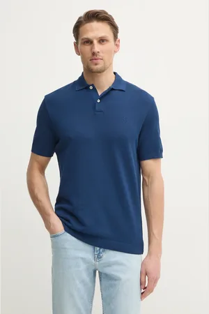 Hackett Bavlněné polo tričko tmavomodrá barva, HM563450