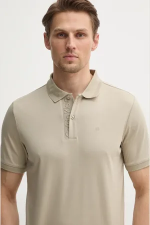 Calvin Klein Bavlněné polo tričko barva, K10K114135
