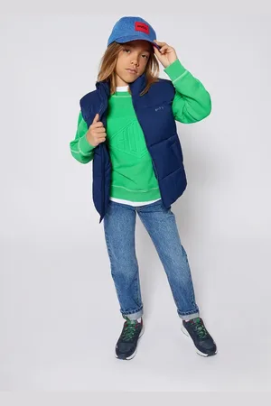 HUGO BOSS Dětská vesta tmavomodrá barva, G00430