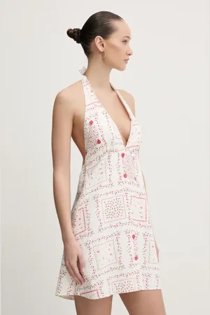 Hollister Lněné šaty barva, mini, KI359-5067
