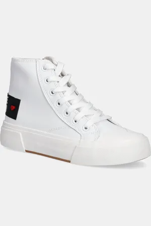 Moschino Kožené kecky barva, JA15022G1MIA0100