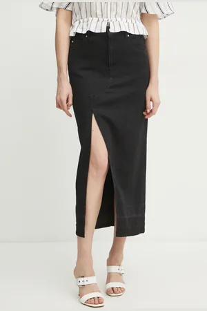 Pinko Džínová sukně barva, midi, 104628 A2GP