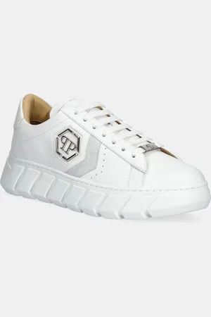 Philipp Plein Kožené tenisky Nappa Lo-Top Hexagon barva, USC0698 PLE075N 01