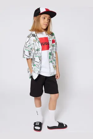HUGO BOSS Dětské bavlněné tričko barva, s potiskem, G00334