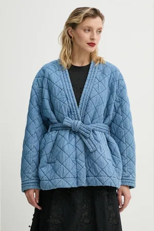 Munthe Džínová bunda FRIDOLF dámská, barva, přechodná, oversize, 251153425108
