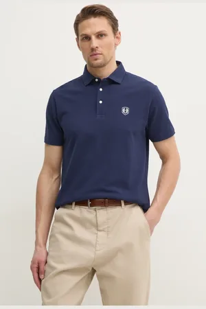 Hackett Bavlněné polo tričko tmavomodrá barva, HM563413