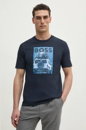 HUGO BOSS Bavlněné tričko barva, s potiskem, 50535079