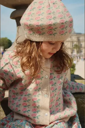 Konges Sløjd Dětský vlněný kardigan BELOU KNIT CARDIGAN barva, KS102858