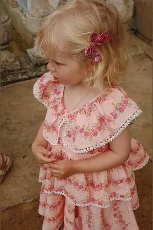 Konges Sløjd Dětské bavlněné šaty BELLA FRILL DRESS GOTS barva, mini, KS102294