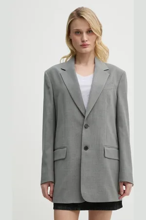 Filippa K Vlněné sako barva, jednořadá, hladká, 29585
