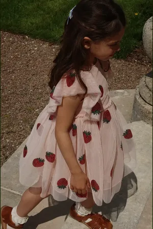 Konges Sløjd Dívčí šaty YVONNE FRILL DRESS barva, mini, KS102288