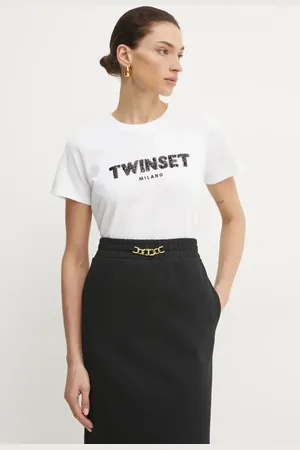 Twin-Set Bavlněné tričko barva, 251TP2070