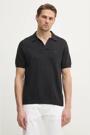 Calvin Klein Bavlněné polo tričko barva, K10K114087