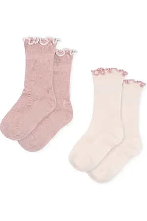 Konges Sløjd Dětské ponožky 2 PACK RIB FRILL SOCKS 2-pack barva, KS102240