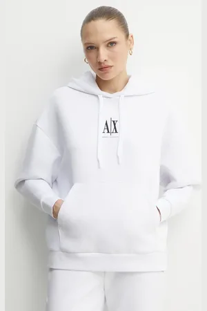 Armani Exchange Mikina dámská, barva, s kapucí, s aplikací, XW000823 AF10818