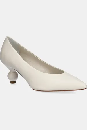 Max Mara Kožené lodičky RENZA barva, na podpatku, 2515521054600