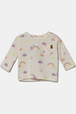 Benetton Dětské bavlněné tričko s dlouhým rukávem barva, 3H12A1064