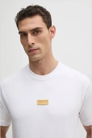 VERSACE Bavlněné tričko barva, s aplikací, 78GAHT08 CJ00T