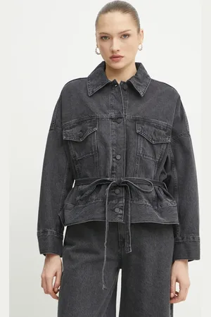 LIVIANA CONTI Džínová bunda barva, přechodná, oversize, F5SY76