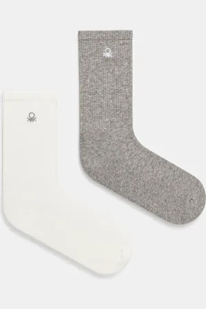 Benetton Dětské ponožky 2-pack barva, 6AO50702A