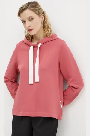 Marc O’ Polo Bavlněná mikina dámská, barva, s kapucí, hladká, 500400154077