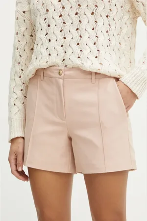Guess Kraťasy CORALISE dámské, barva, hladké, high waist, W5RD12 WGX02