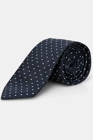 HUGO BOSS Hedvábná kravata tmavomodrá barva, 50538879