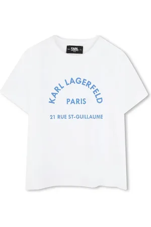 Karl Lagerfeld Dětské bavlněné tričko barva, s potiskem, Z30439