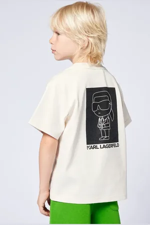 Karl Lagerfeld Dětské bavlněné tričko barva, s potiskem, Z30440