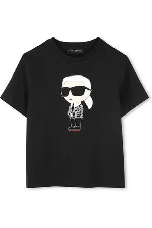 Karl Lagerfeld Dětské bavlněné tričko barva, s potiskem, Z30438