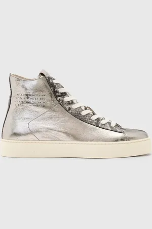 AllSaints Kožené kecky Tana Metallic High Top barva, W118FB