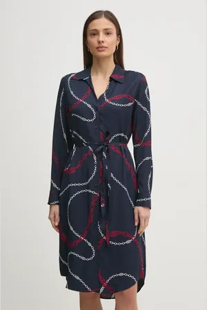 Tommy Hilfiger Šaty tmavomodrá barva, mini, WW0WW44665