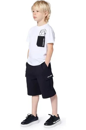 Karl Lagerfeld Dětské bavlněné tričko barva, s potiskem, Z30423