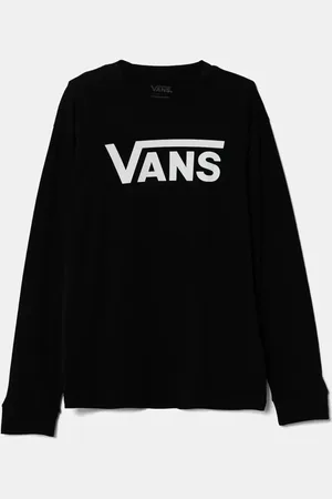 Vans Dětské bavlněné tričko s dlouhým rukávem CLASSIC barva, s potiskem, VN000XOIBLK1