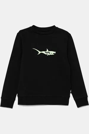 Vans Dětská bavlněná mikina The Pack Crew barva, s potiskem, VN000MMABLK1