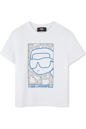 Karl Lagerfeld Dětské bavlněné tričko barva, s potiskem, Z30563