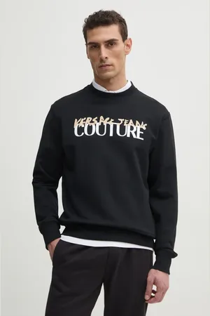 VERSACE Bavlněná mikina pánská, barva, s potiskem, 78GAIE06 CF00E