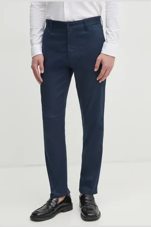 HUGO BOSS Kalhoty pánské, tmavomodrá barva, ve střihu chinos, 50529332