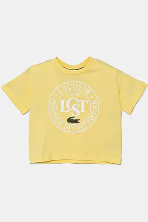 Lacoste Dětské bavlněné tričko barva, s potiskem, TJ2463