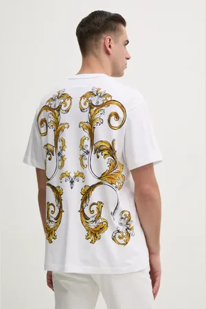 VERSACE Bavlněné tričko barva, s potiskem, 78GAH6RB JS462