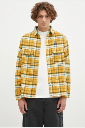 ICECREAM Košile Flannel Overshirt pánská, barva, relaxed, s klasickým límcem, IC24319