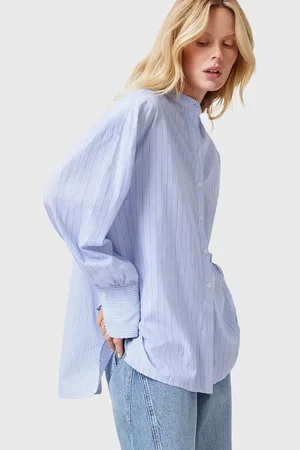 AllSaints Bavlněná košile ANA barva, relaxed, se stojáčkem, W047PC
